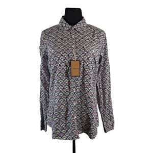 G.H. Bass Co. Imperial Purple Top Women Size Large Button Up NWT